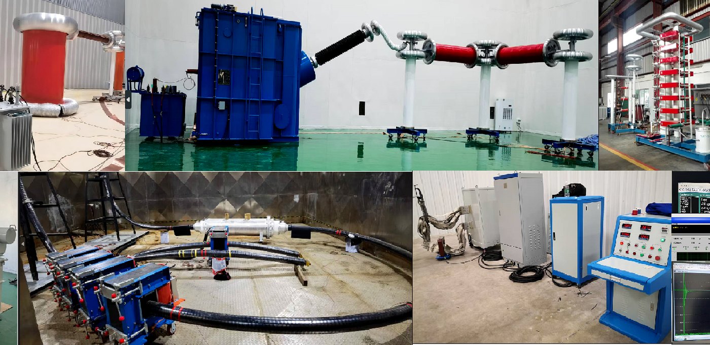 High voltage laboratory gallery with test systems