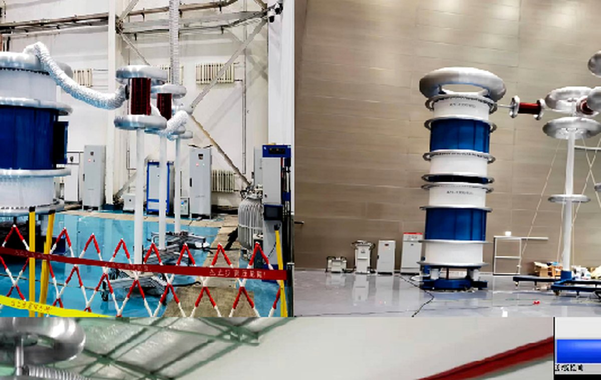 Resonant and transformer high voltage test equipment in a laboratory